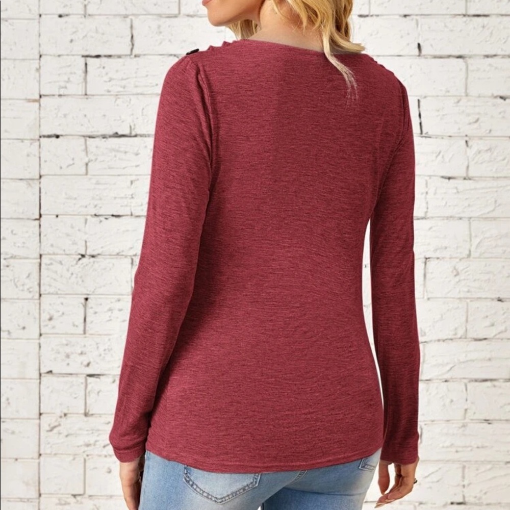 Boho black button detail blouse - Picture 10 of 14